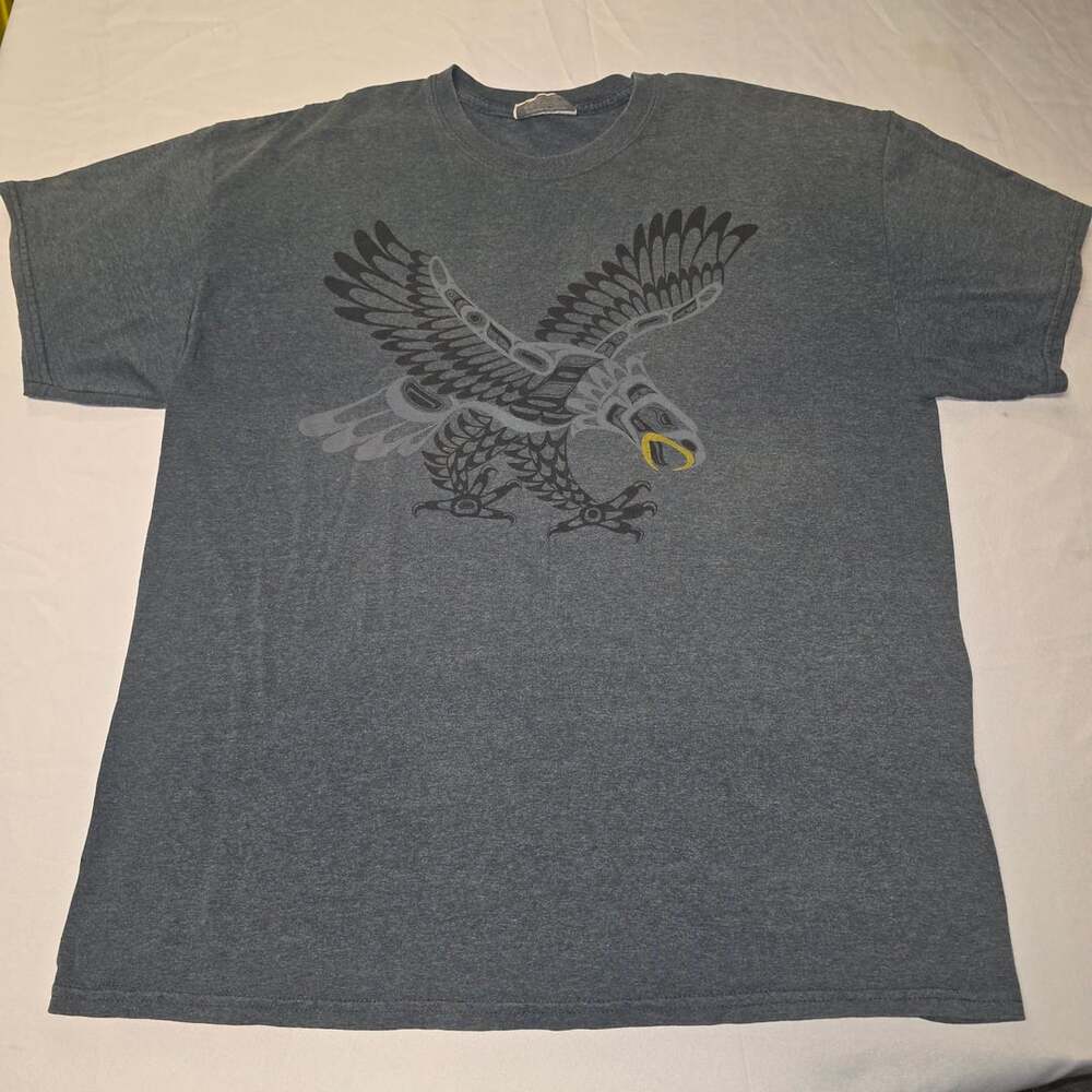 Native Origins Native Northwest Graphic Eagle T-Shirt Gray XL
